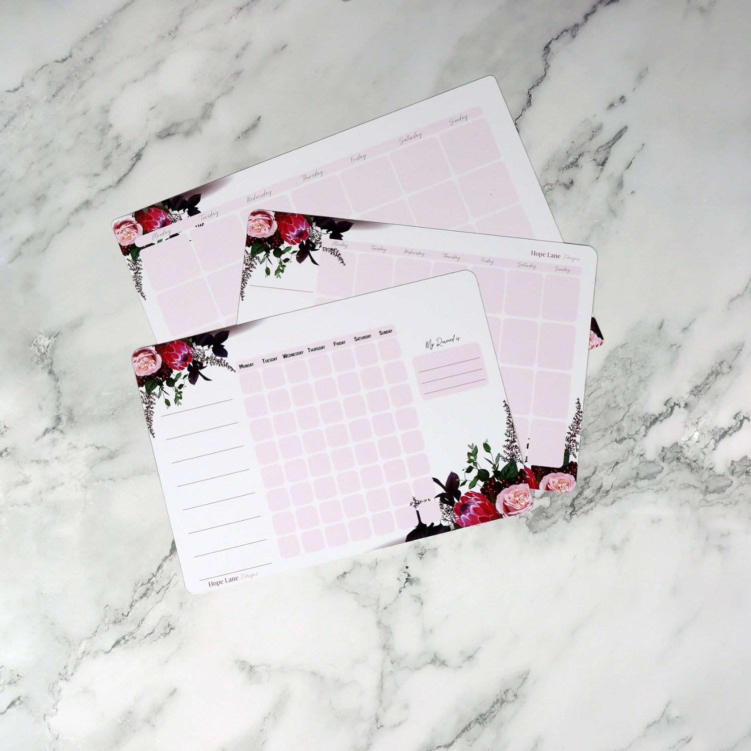 MAGNETIC MONTHLY PLANNER - FLORAL